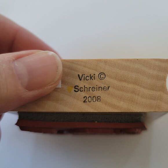 2008 Great Impressions Vicki Schreiner Rubber Stamp Moose in Pajamas - Picture 4 of 6